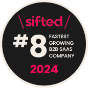 Sifted #8 fastest growing SaaS B2B company in Europe